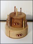 Birthday cake shaped bandsaw box by Taya