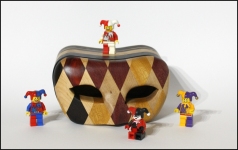 Carnival mask bandsaw box by Taya