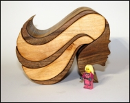Woman hair bandsaw box by Taya