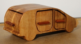 Car shaped bandsaw box, autó díszdoboz,#0035