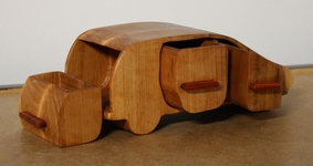 car shaped bandsaw box, autó díszdoboz,#0035