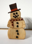 Snowman bandsaw box, #0085