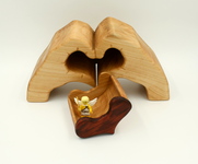 Hand heart bandsaw box by Taya
